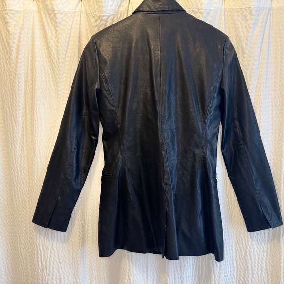 Anthropologie Blank NYC Faux Leather Black Blazer/Jacket Size Small - Picture 4 of 10